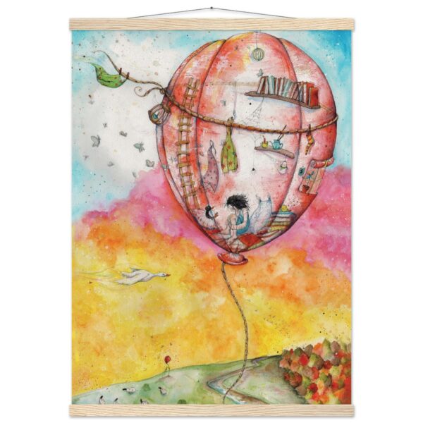 Hotair balloon- Classic Matte Paper Poster with Hanger 50x70 cm / 20x28″
